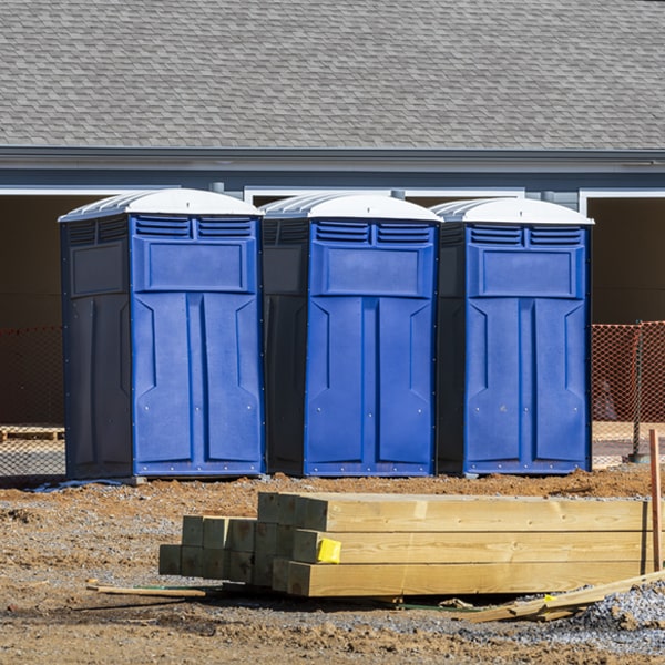 how often are the portable toilets cleaned and serviced during a rental period in Young America Indiana